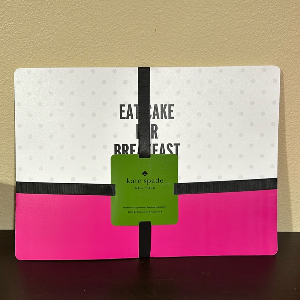 Kate Spade New Eat Cake For Breakfast | set of 4 placemats